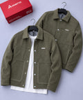 Men's Olive Green Tweed Jacket