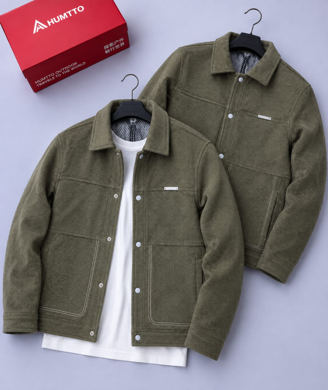 Men's Olive Green Tweed Jacket