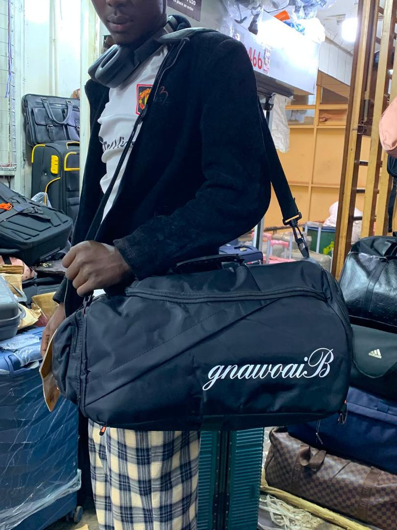GnawoaiB Black Duffel Gym Bag