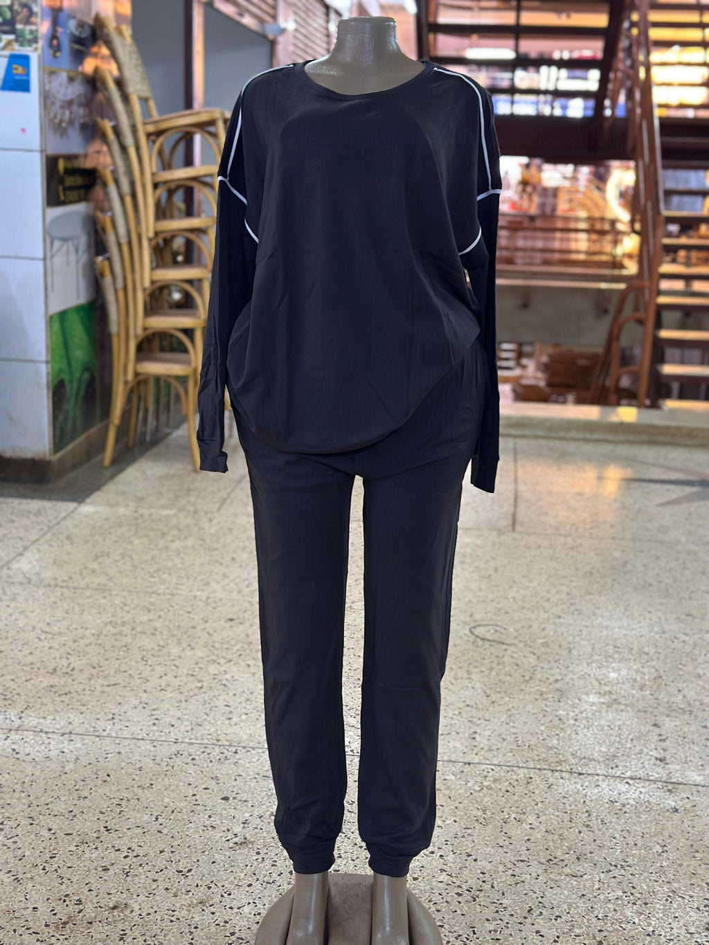 Ladies Navy Loungewear Set