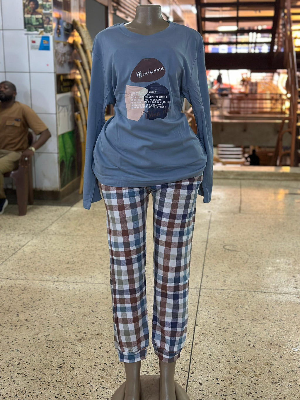 Ladies Moderme Graphic Pajama Set