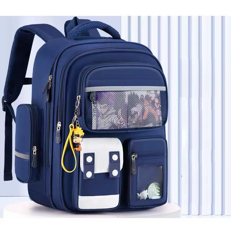 Kids' Navy Blue Anime School Backpack
