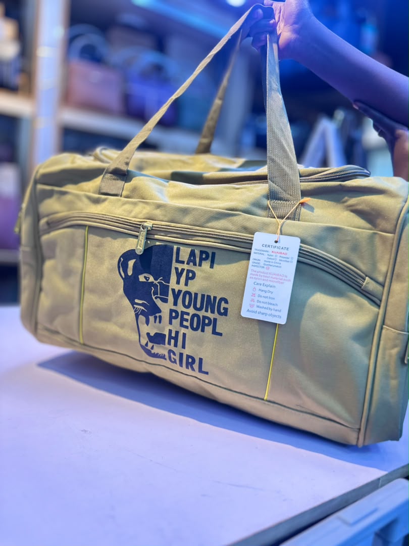 Panther Graphic Canvas Duffle Bag