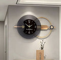 Modern Black & Gold Geometric Wall Clock