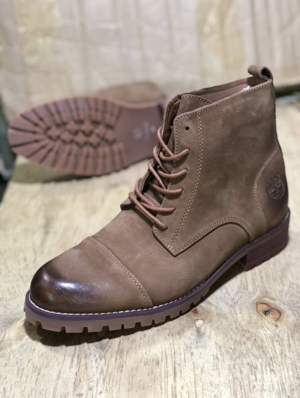 Timberland Cap-Toe Lace-Up Ankle Boots