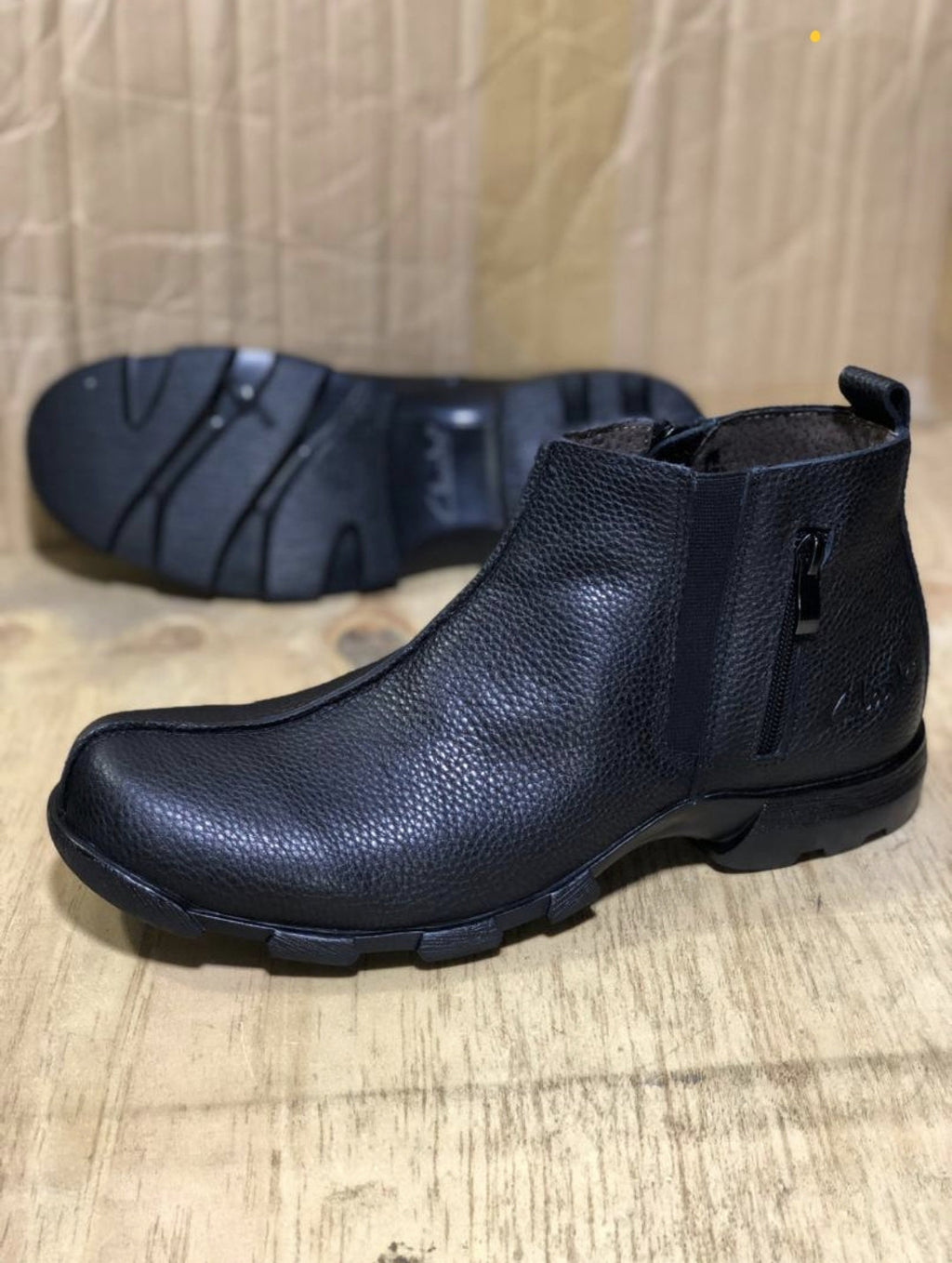 Timberland Pebbled Leather Zip Ankle Boots