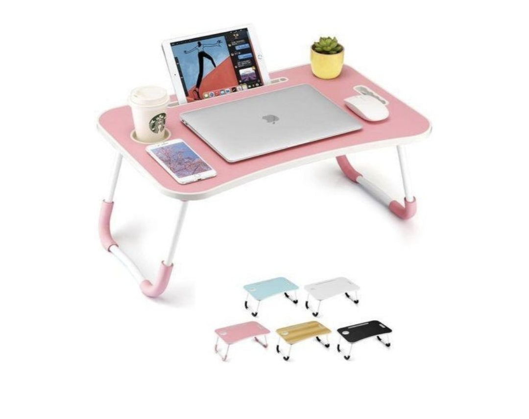 Foldable Laptop Bed Table with Cup Holder
