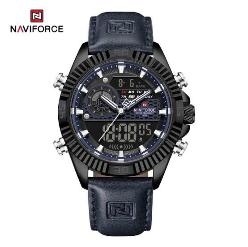 Naviforce Tactical Dual Display Watch – Leather Strap