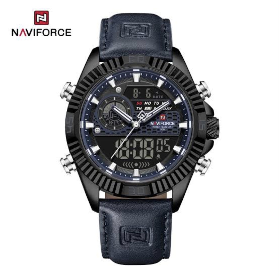 Naviforce Tactical Dual Display Watch – Leather Strap