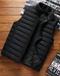 Men's Black Quilted Puffer Vest