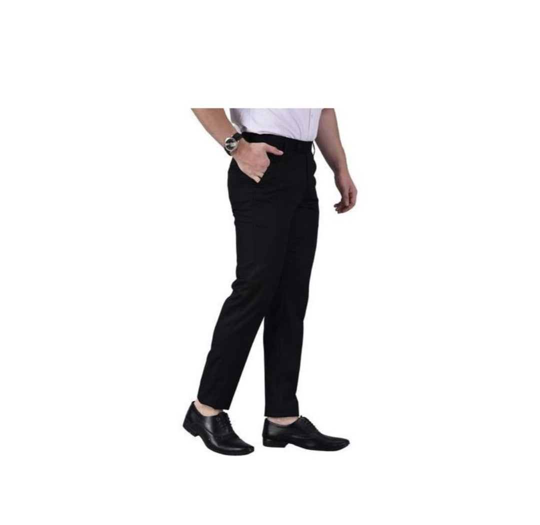 Men's Classic Black Dress Trousers