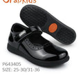 GrabKids Black Patent Mary Jane School Shoes - P643405