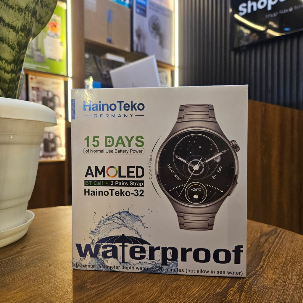 HainoTeko RW-68 Smart Watch | AMOLED | Bluetooth Calling | GPS | 3 Bands - Stainless Steel Edition