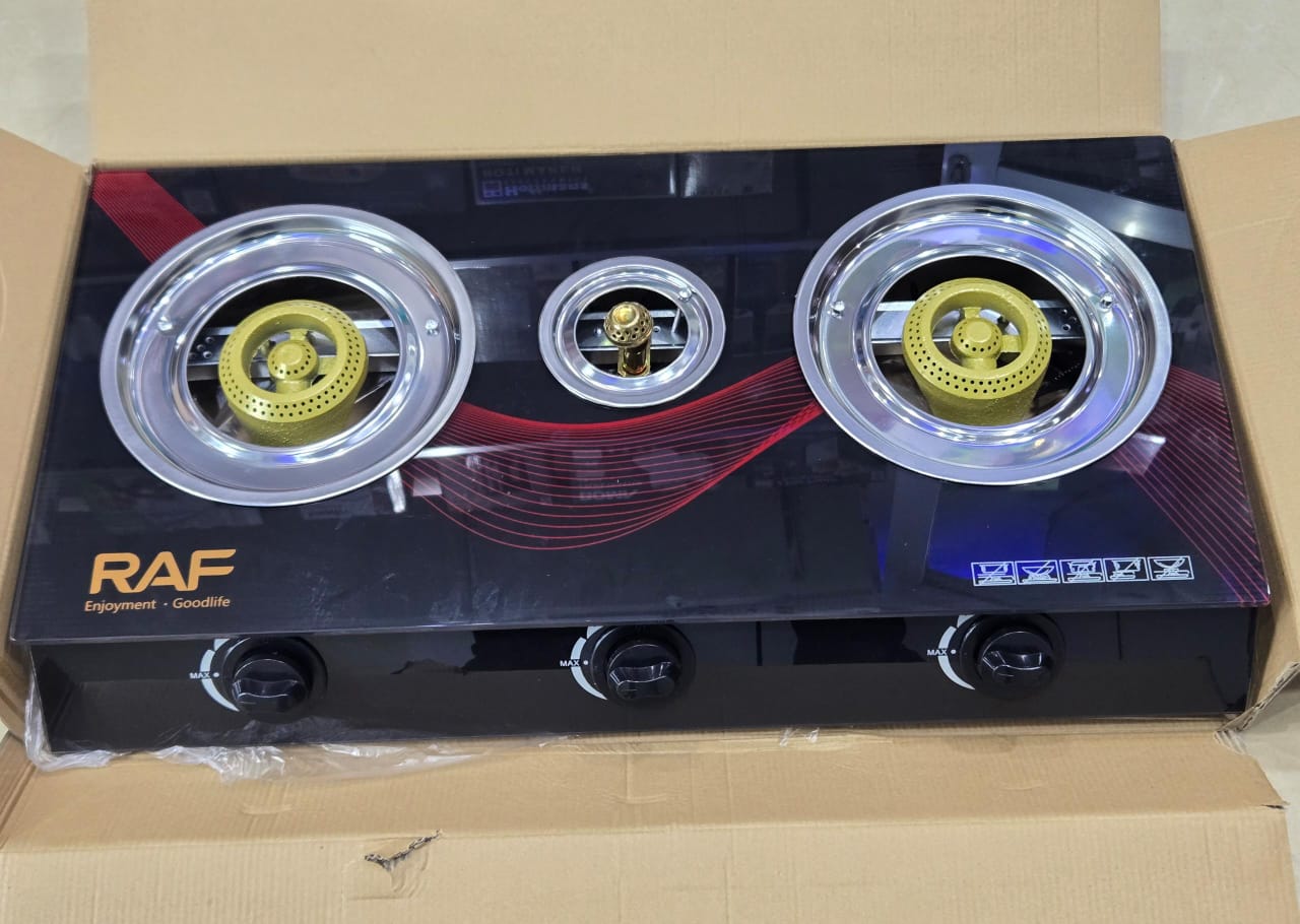 RAF 3-Burner Glass Top Gas Cooker