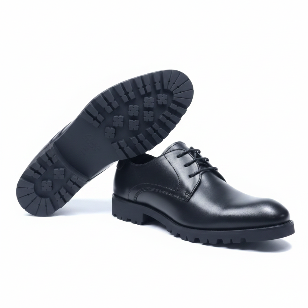 Black Leather Oxford Shoes