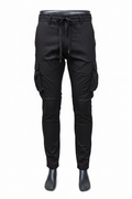 Men's Black Slim Cargo Pants