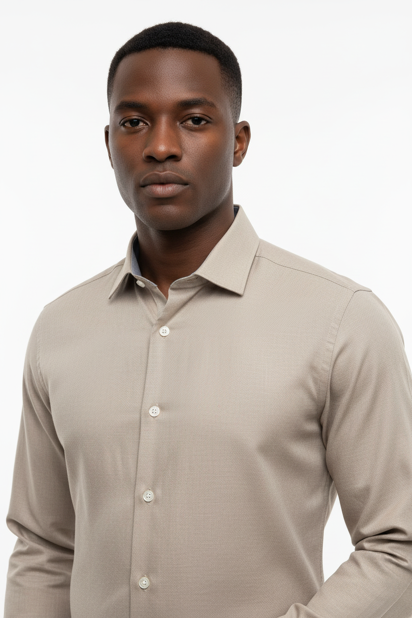 Brezzo Sand Beige Shirt Upper Body