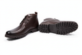 Brown Leather Lace-Up Chukka Boots