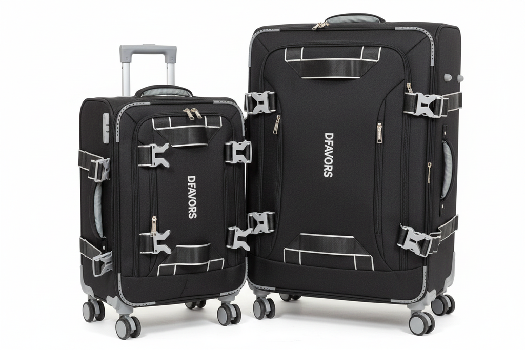 DFAVORS Black Luggage Set (4 Pieces)