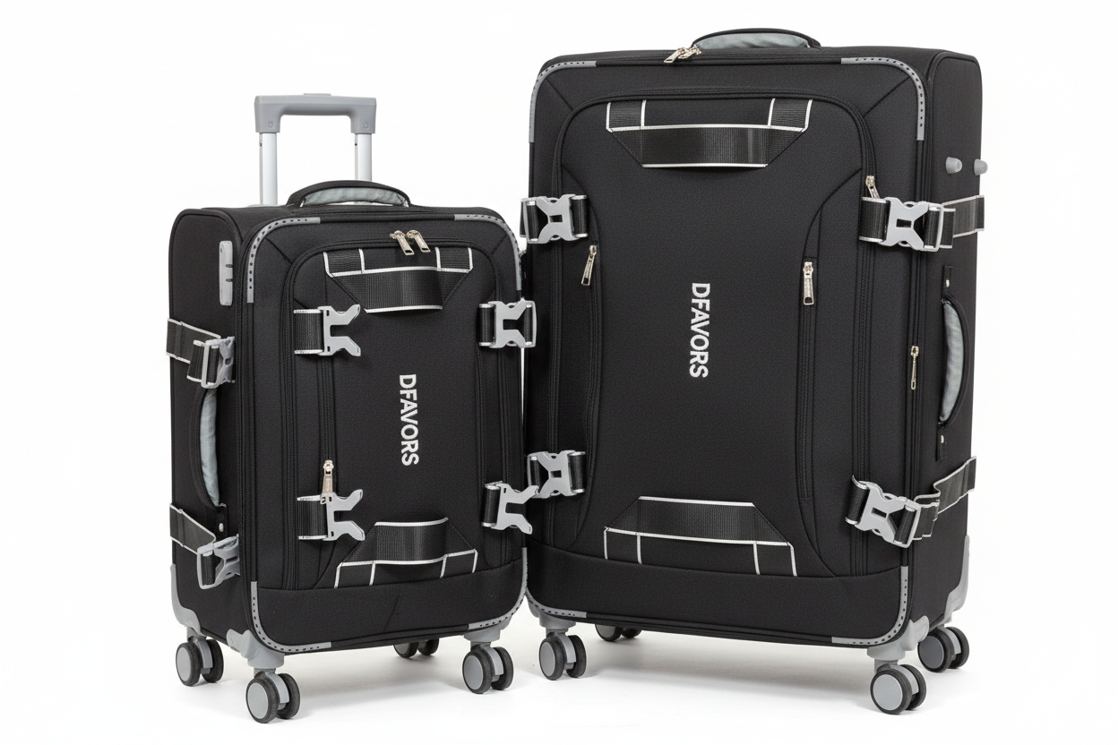DFAVORS Black Luggage Set (4 Pieces)