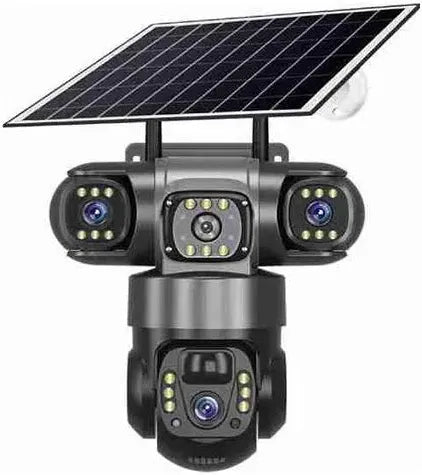 V380 Smart Net Camera Solar-Powered HD Triple Lens