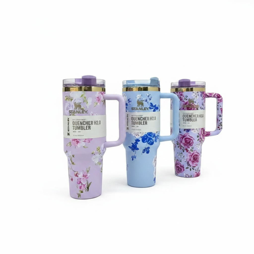 Floral Stanley Quencher H2.0 Tumbler