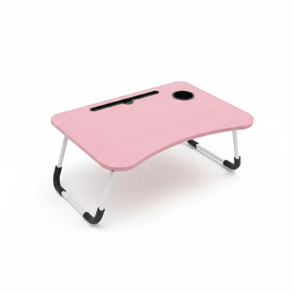 Foldable Laptop Bed Table with Cup Holder