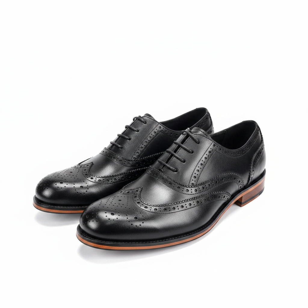 Franco Banetti Wingtip Brogue Oxfords - White Background