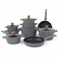 Grey Non-Stick Cookware Set