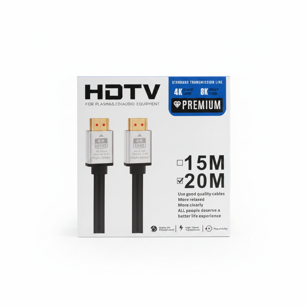 20M 8K/4K Premium HDMI Cable