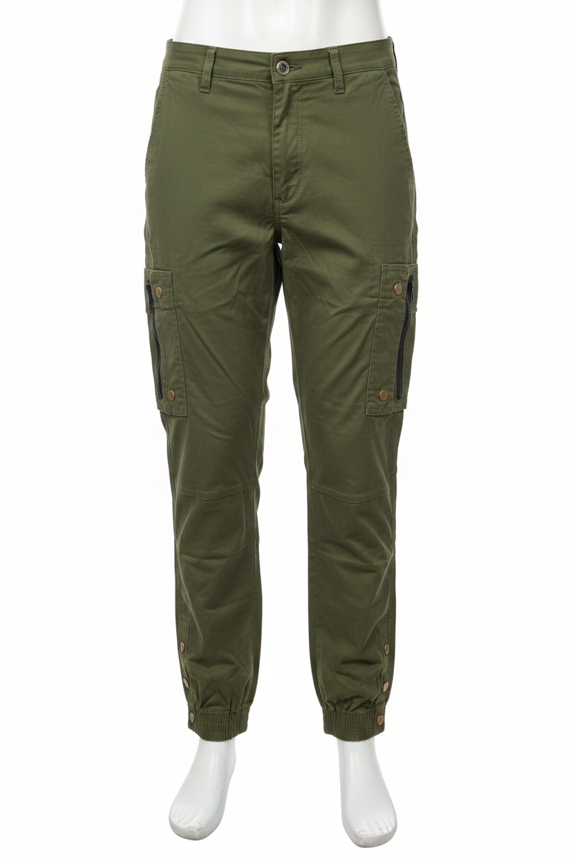 Men's Olive Cargo Jogger Pants