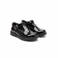 Crabkids Black Patent T-Bar School Shoes
