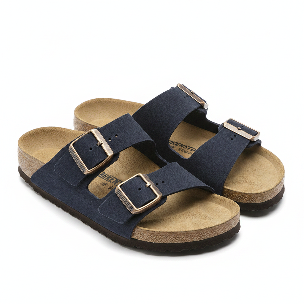 Birkenstock Arizona Navy Blue Double Strap Sandals