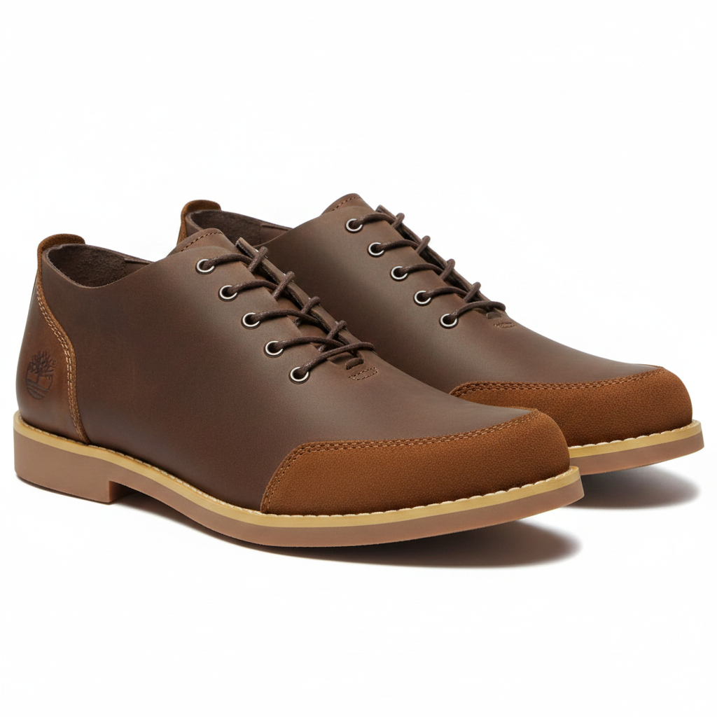 Timberland Brown Leather Lace-Up Oxford Shoes