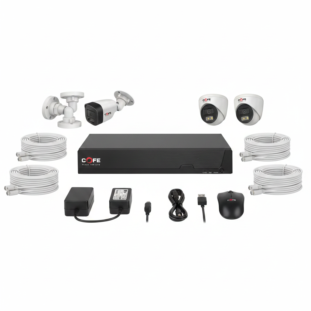 COFE 4-Channel CCTV Security Kit – Full Colour Night Vision