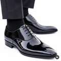 Black Patent Leather Whole-Cut Oxford Dress Shoes