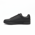 Black Leather Low-Top Sneakers