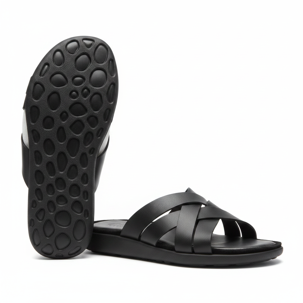 Clarks Men's Cross-Strap Slide Sandals