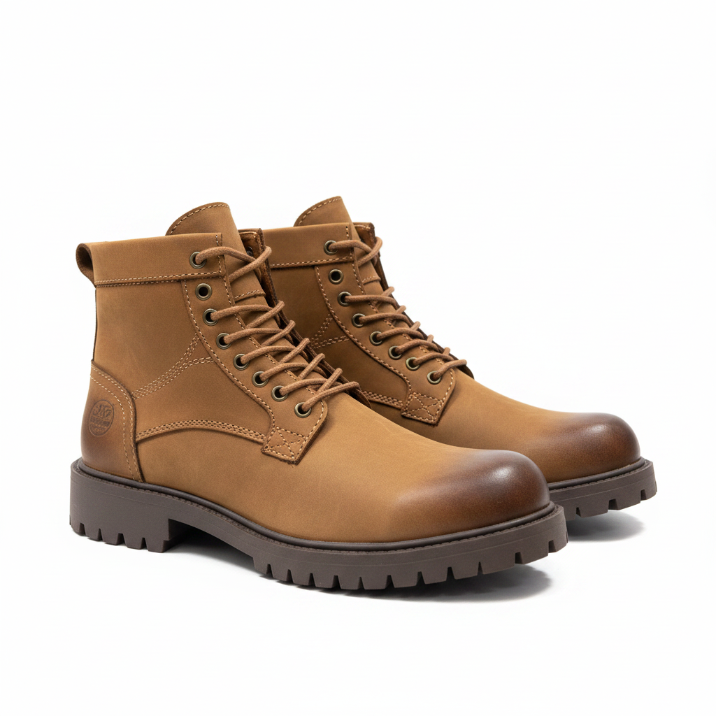 Men's Nubuck Lace-Up Ankle Boots