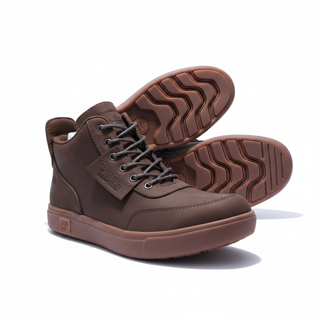 Men's Dark Brown Leather Lace-Up Ankle Boot