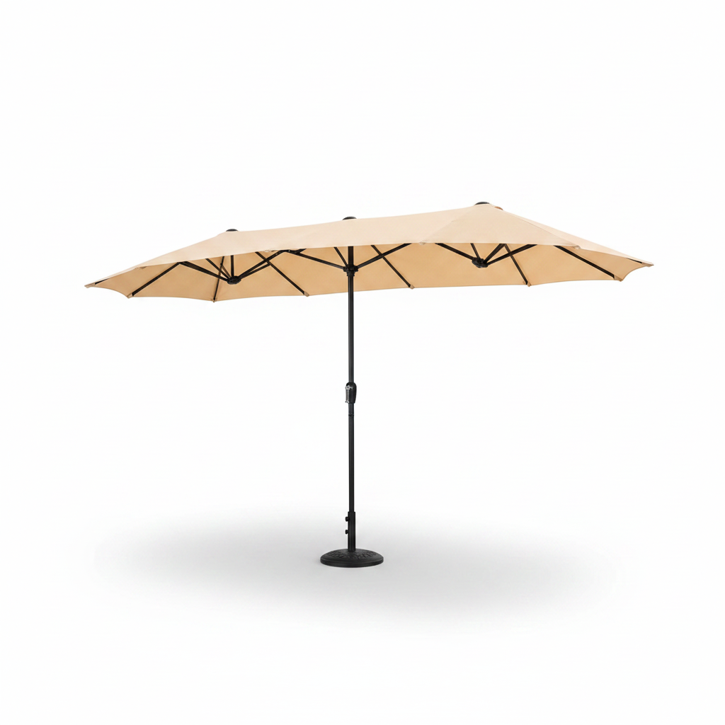 6-Meter Adjustable Outdoor Canvas Patio Umbrella