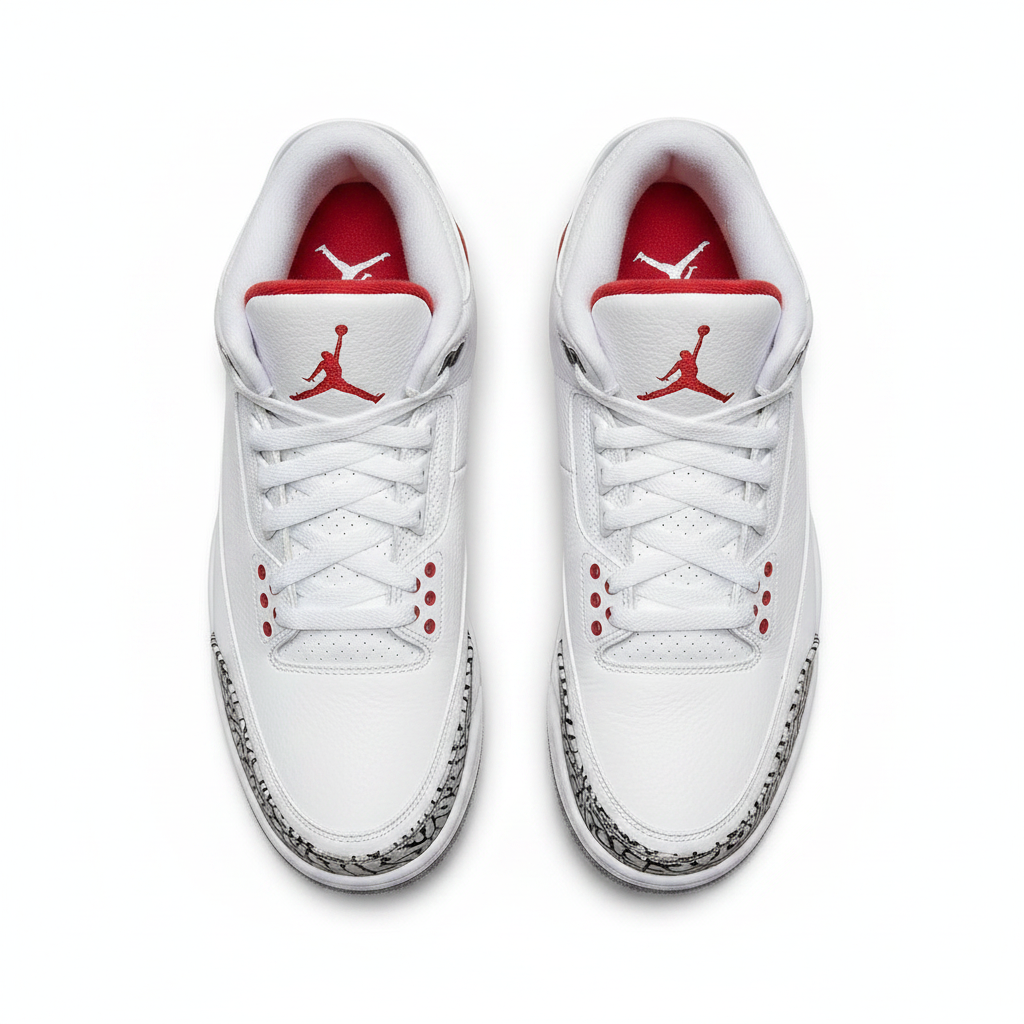 Air Jordan 3 Retro - White/Fire Red