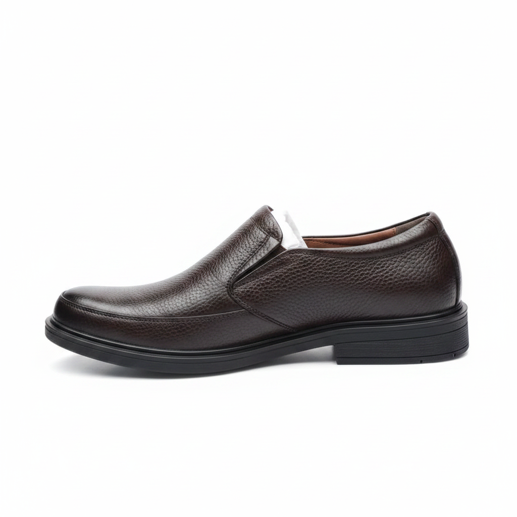 Men's Dark Brown Leather Slip-On Loafer
