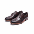 Dark Brown Leather Wingtip Brogue Shoes