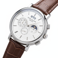 Patek Philippe Silver Moon Phase Chronograph