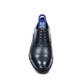 Franco Banetti Men's Black Pebbled Leather Cap-Toe Oxford