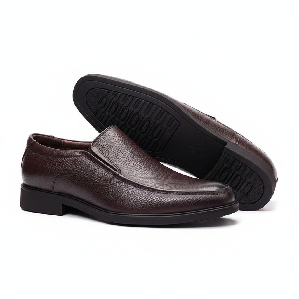 Men's Burgundy Slip-On Loafer Dress Shoes