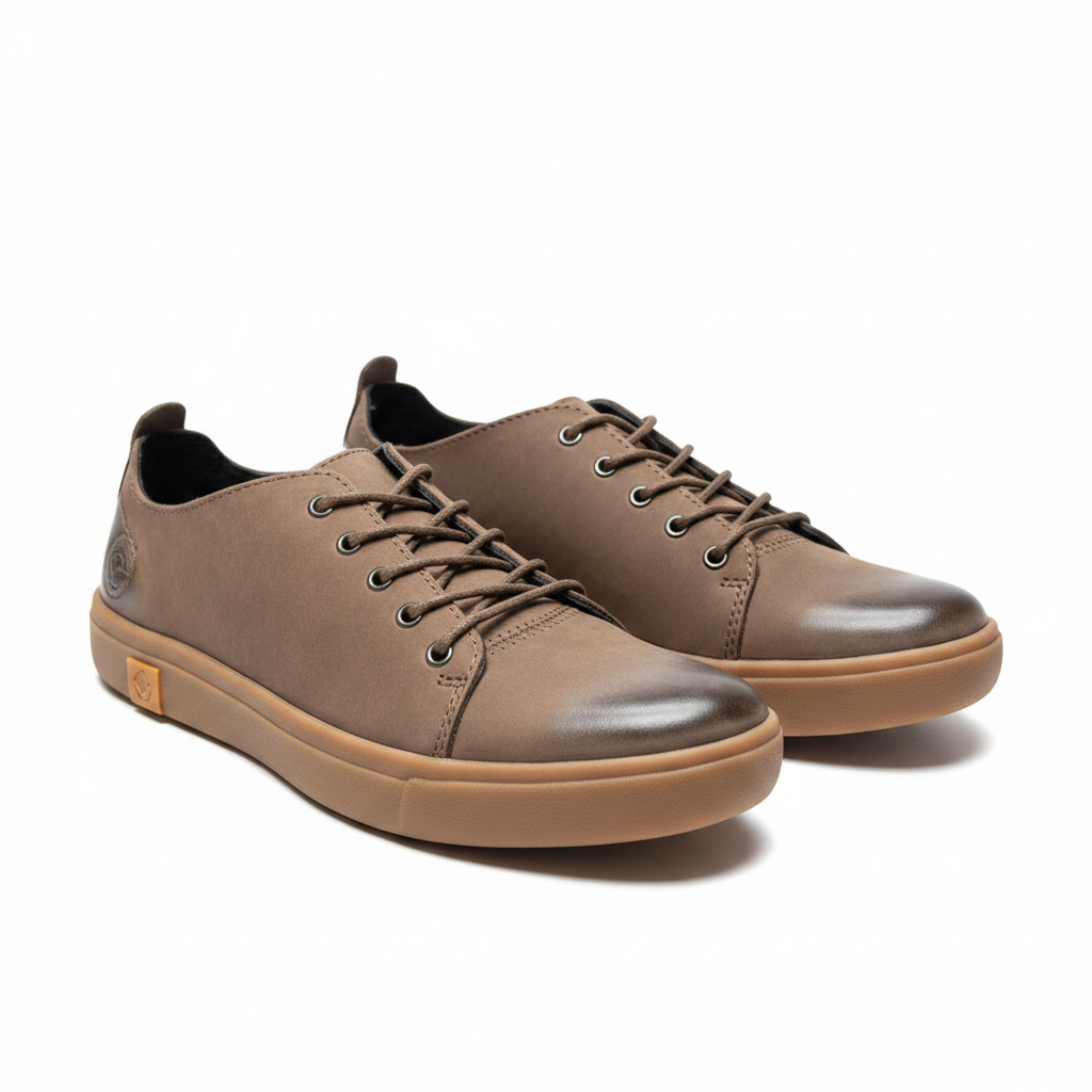 Men's Nubuck Leather Low-Top Sneakers