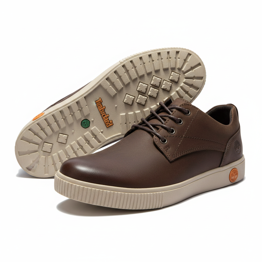Timberland Brown Leather Casual Oxford Sneakers