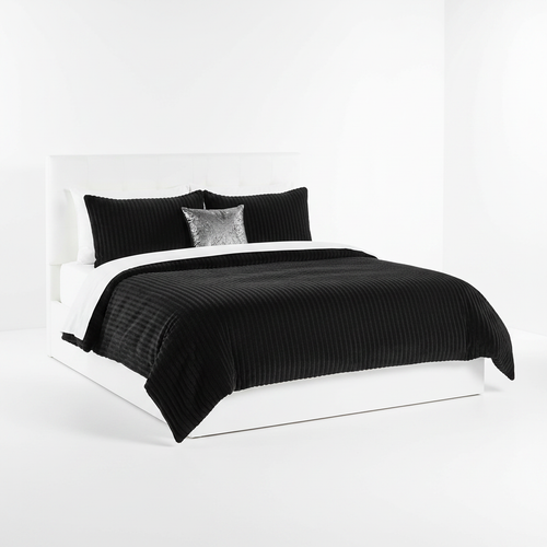 Black Velvet 4pc Duvet Set 5x6